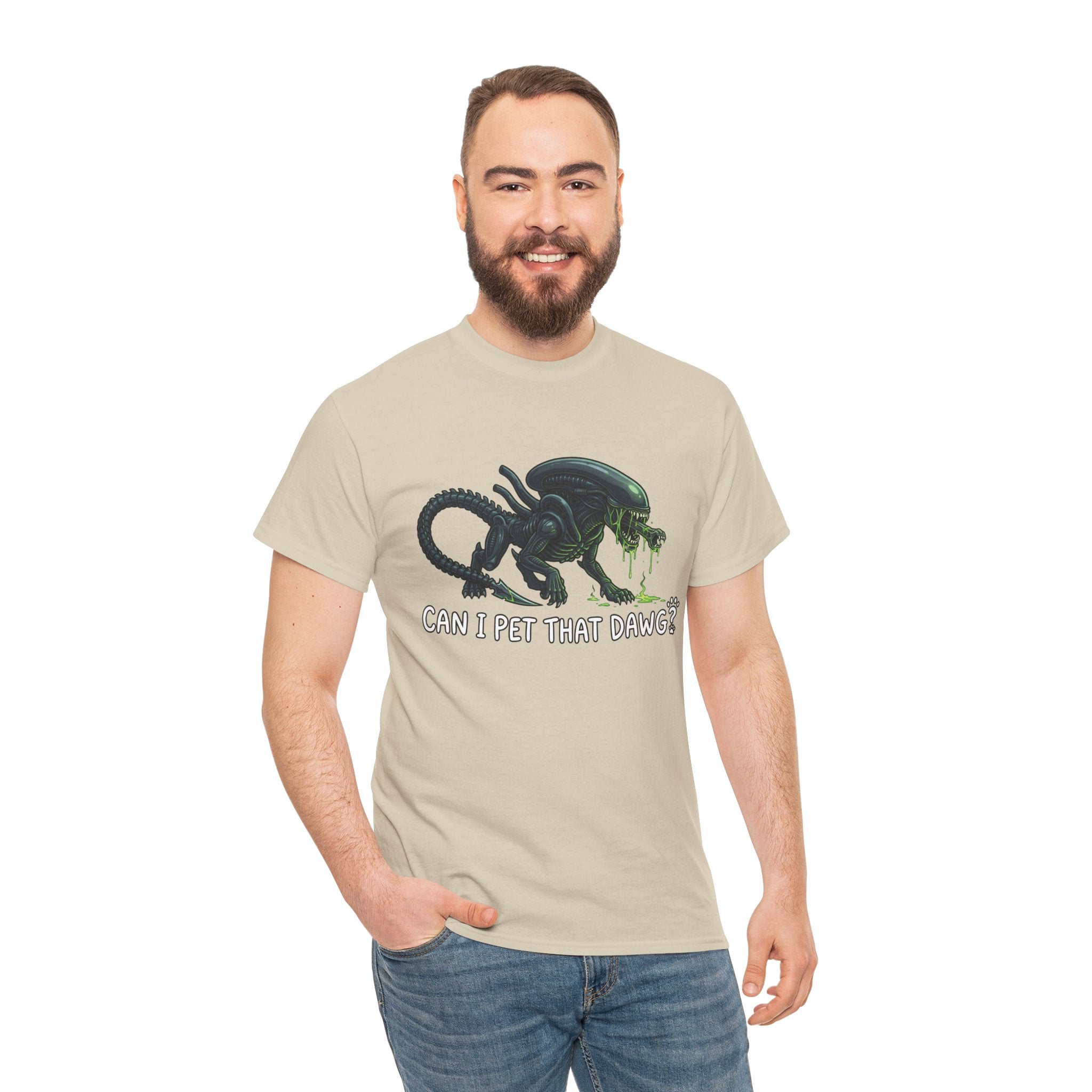 Alien Pet T-Shirt — "Can I Pet That Dawg?" Sci‑Fi Humour Tee