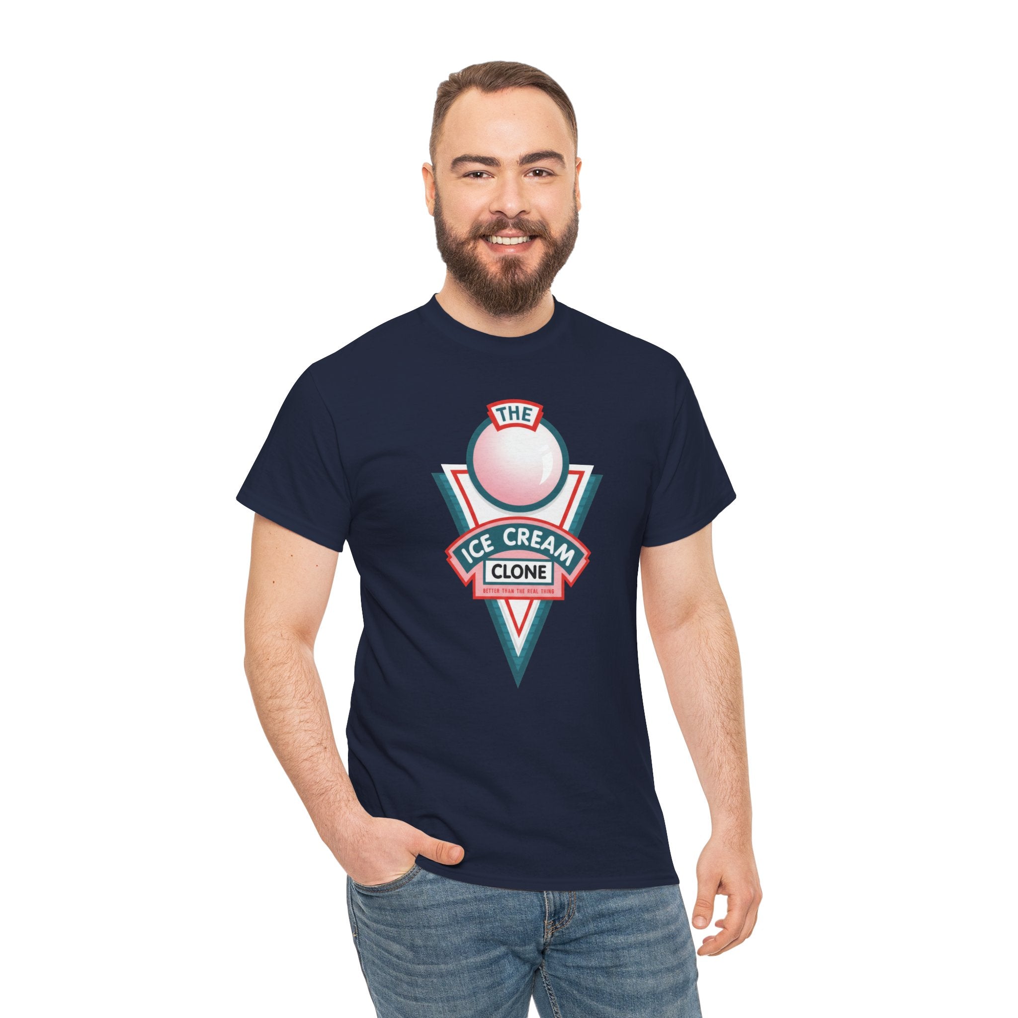 Hill Valley 2015 Ice Cream Clone Tee — Retro Scoop Logo T-Shirt