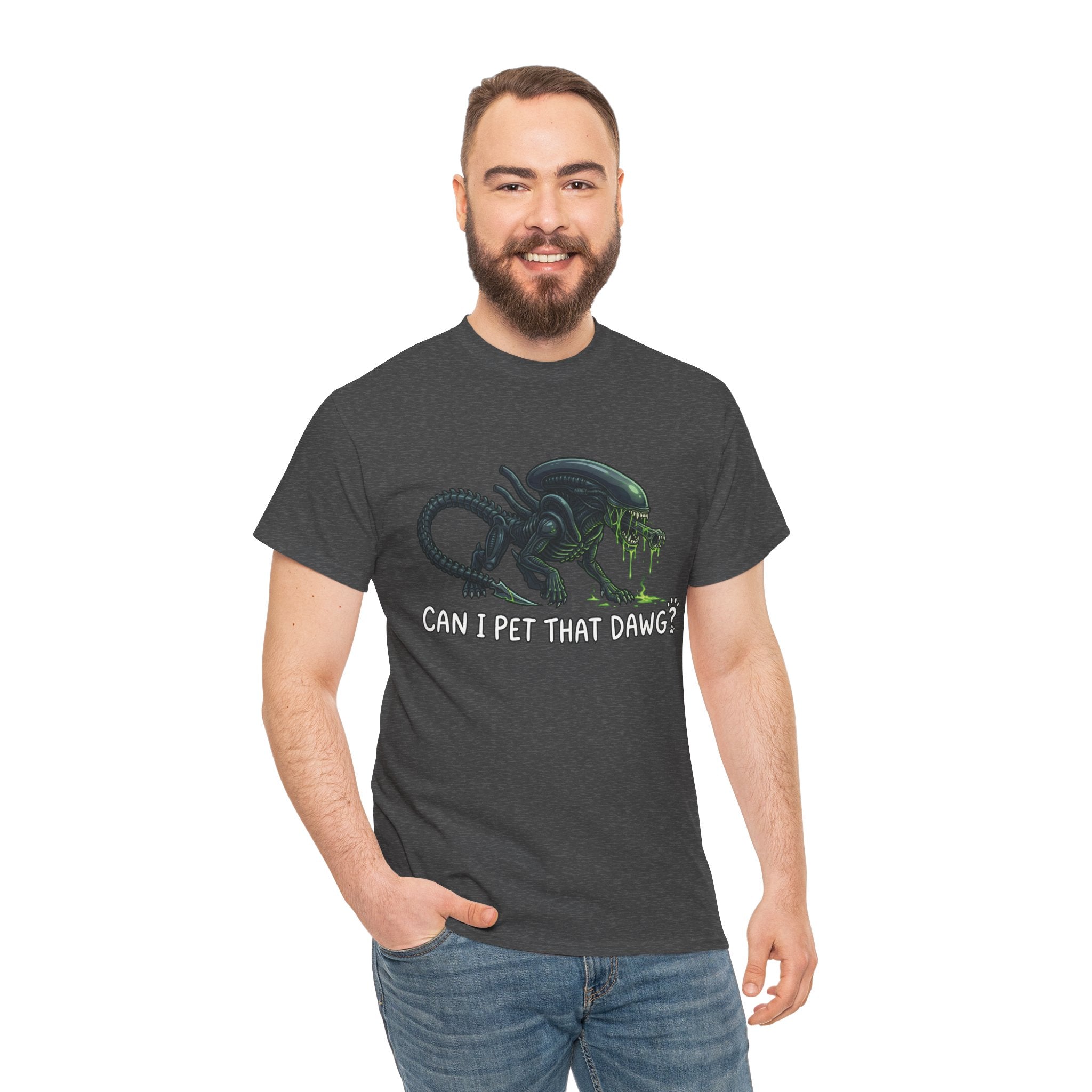 Alien Pet T-Shirt — "Can I Pet That Dawg?" Sci‑Fi Humour Tee
