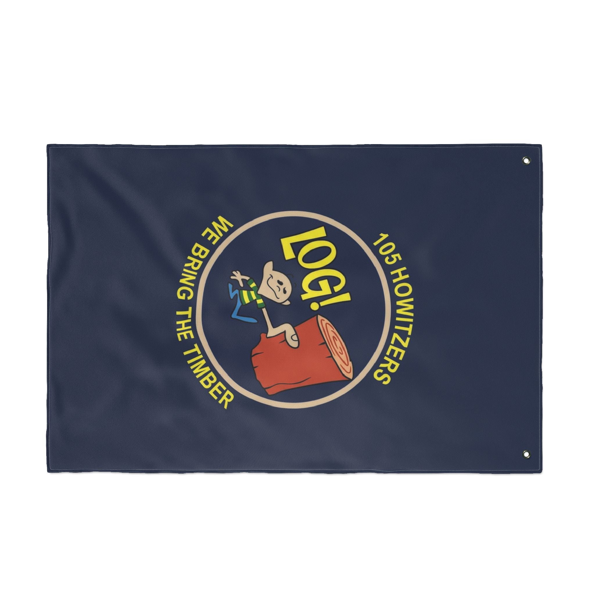 Vertical - Timbers Army - 105 Howitzers  Double-Sided Military Flag