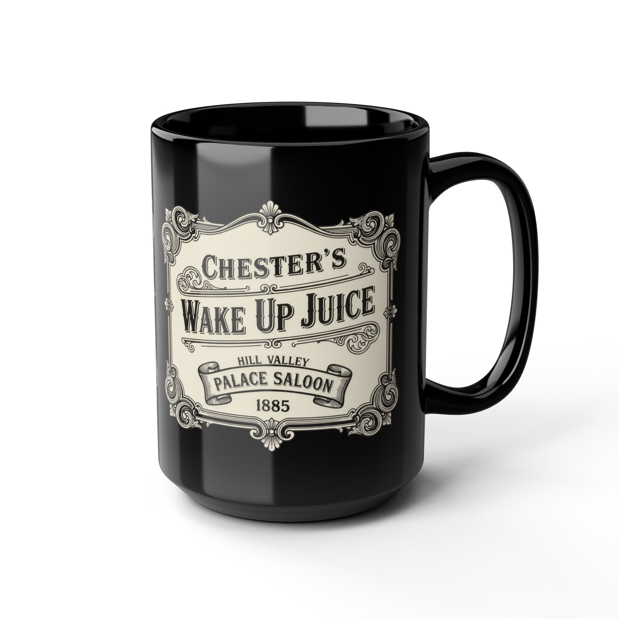 Wake Up Juice — Hill Valley Saloon 15oz Ceramic Coffee Mug