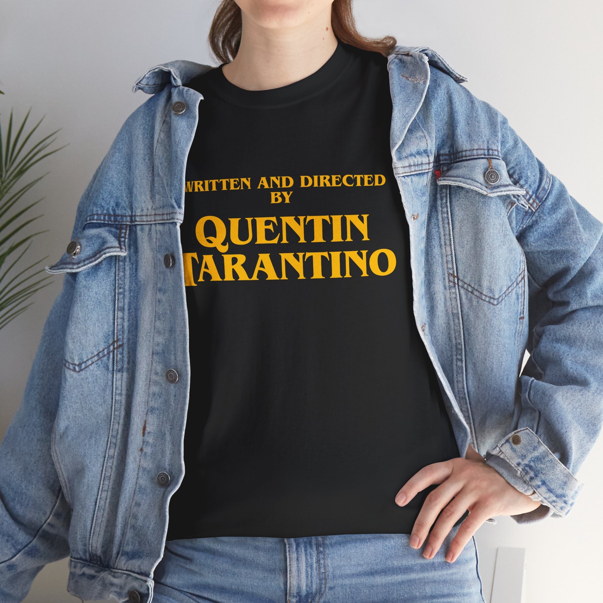 Movie Credit Tee — "Written and Directed by Quentin Tarantino"