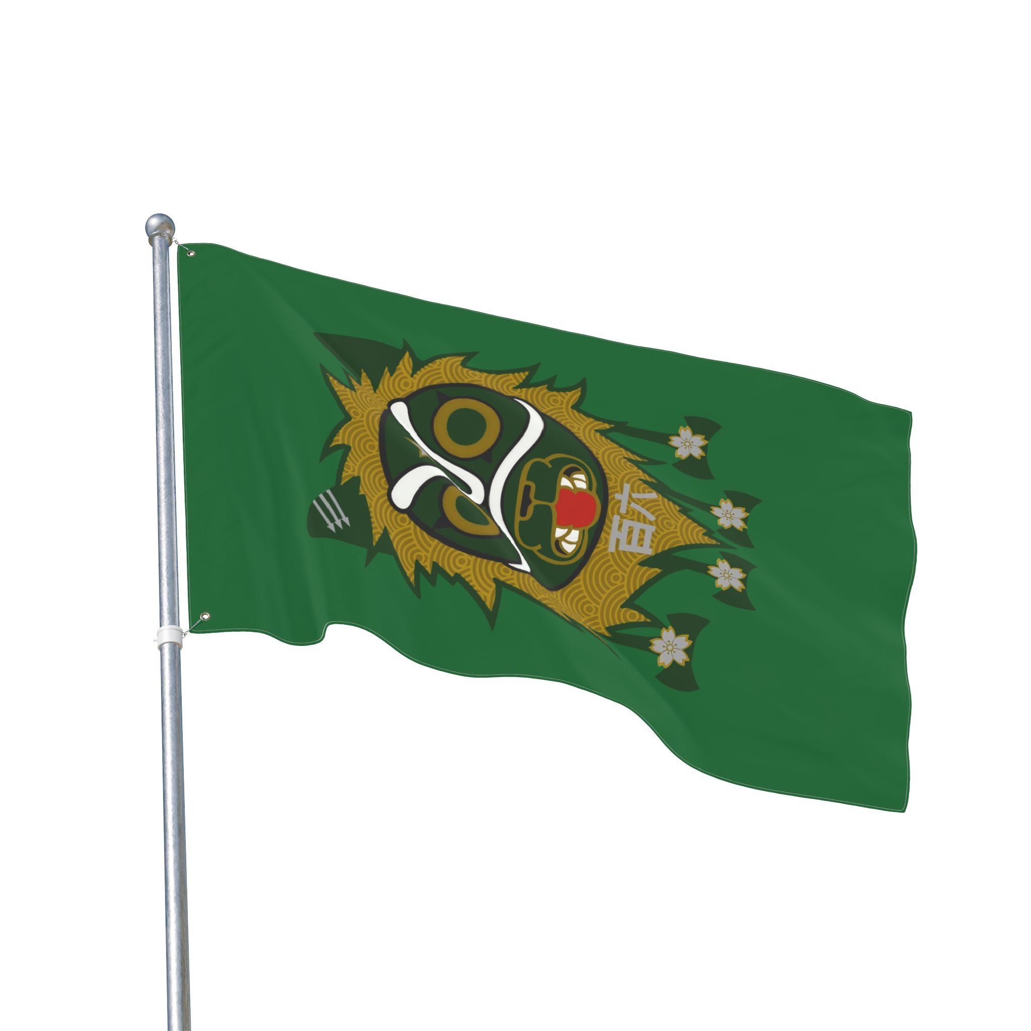Vertical -  Timbers Army 106 San Mask Double-Sided Military Flag