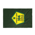 Vertical -  Timbers Army - 104 Charlie Company  Double-Sided Military Flag