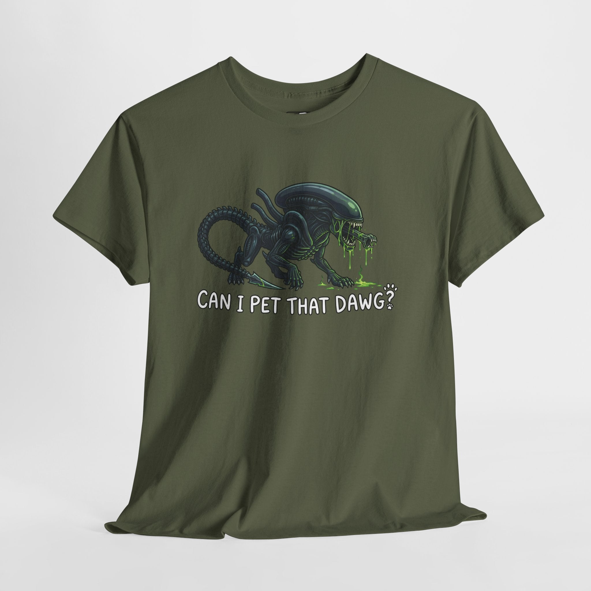 Alien Pet T-Shirt — "Can I Pet That Dawg?" Sci‑Fi Humour Tee
