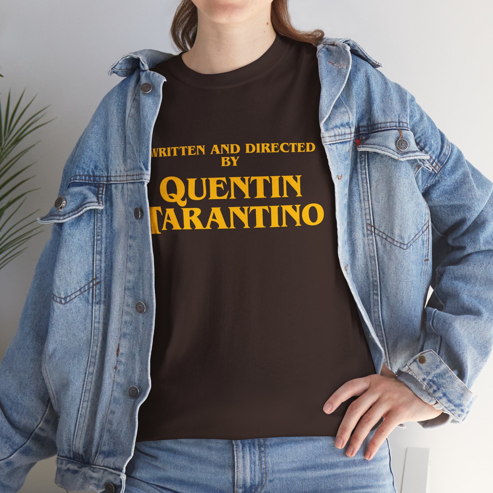Movie Credit Tee — "Written and Directed by Quentin Tarantino"