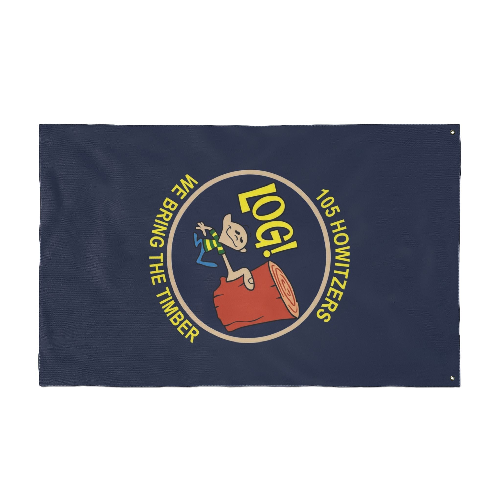 Vertical - Timbers Army - 105 Howitzers  Double-Sided Military Flag