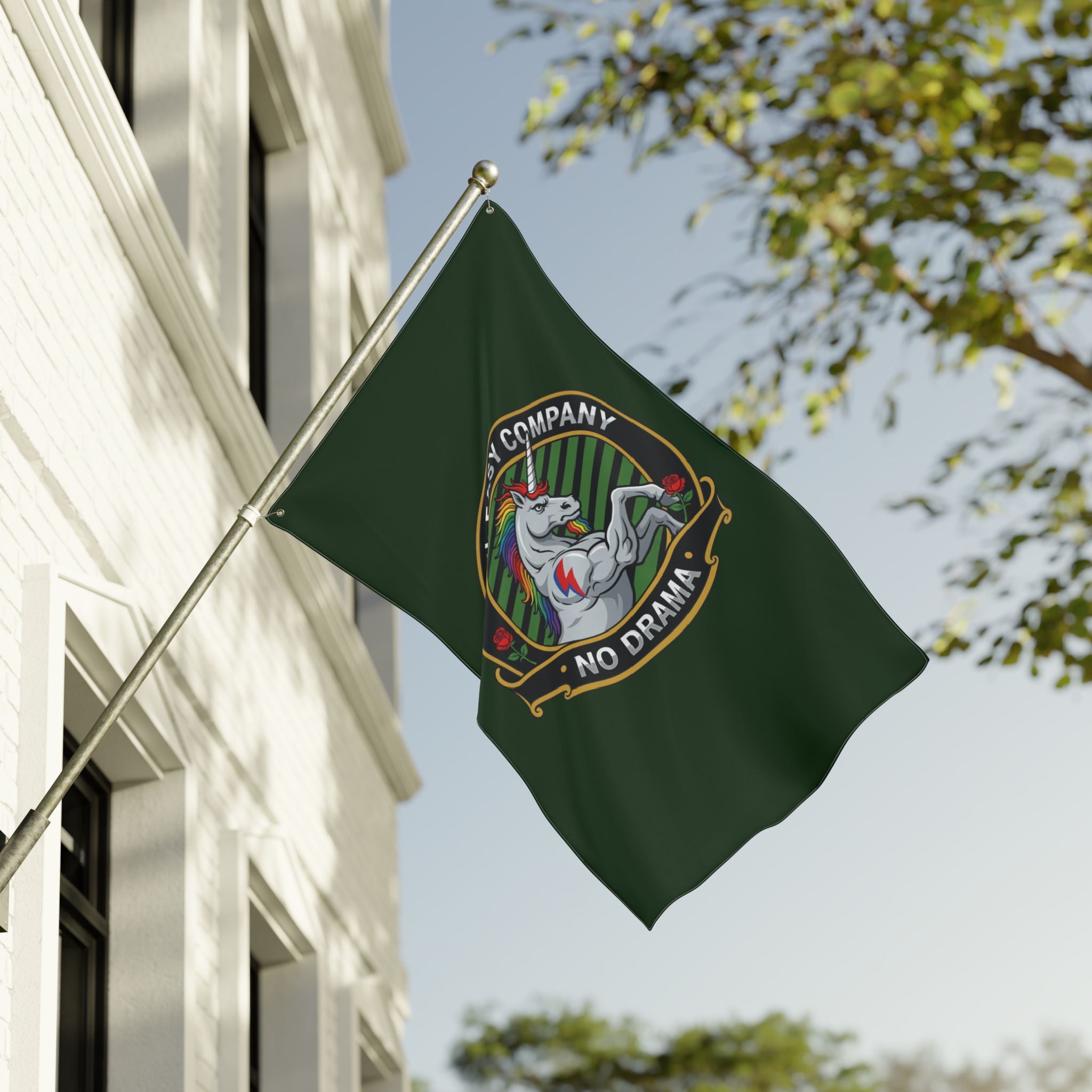 Vertical - Timbers Army - 108th Easy Company  Double-Sided Military Flag