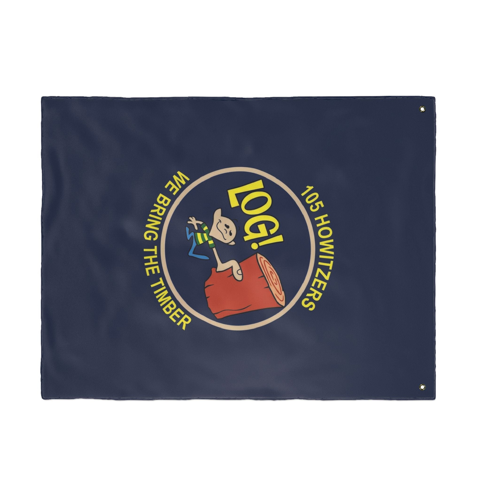 Vertical - Timbers Army - 105 Howitzers  Double-Sided Military Flag