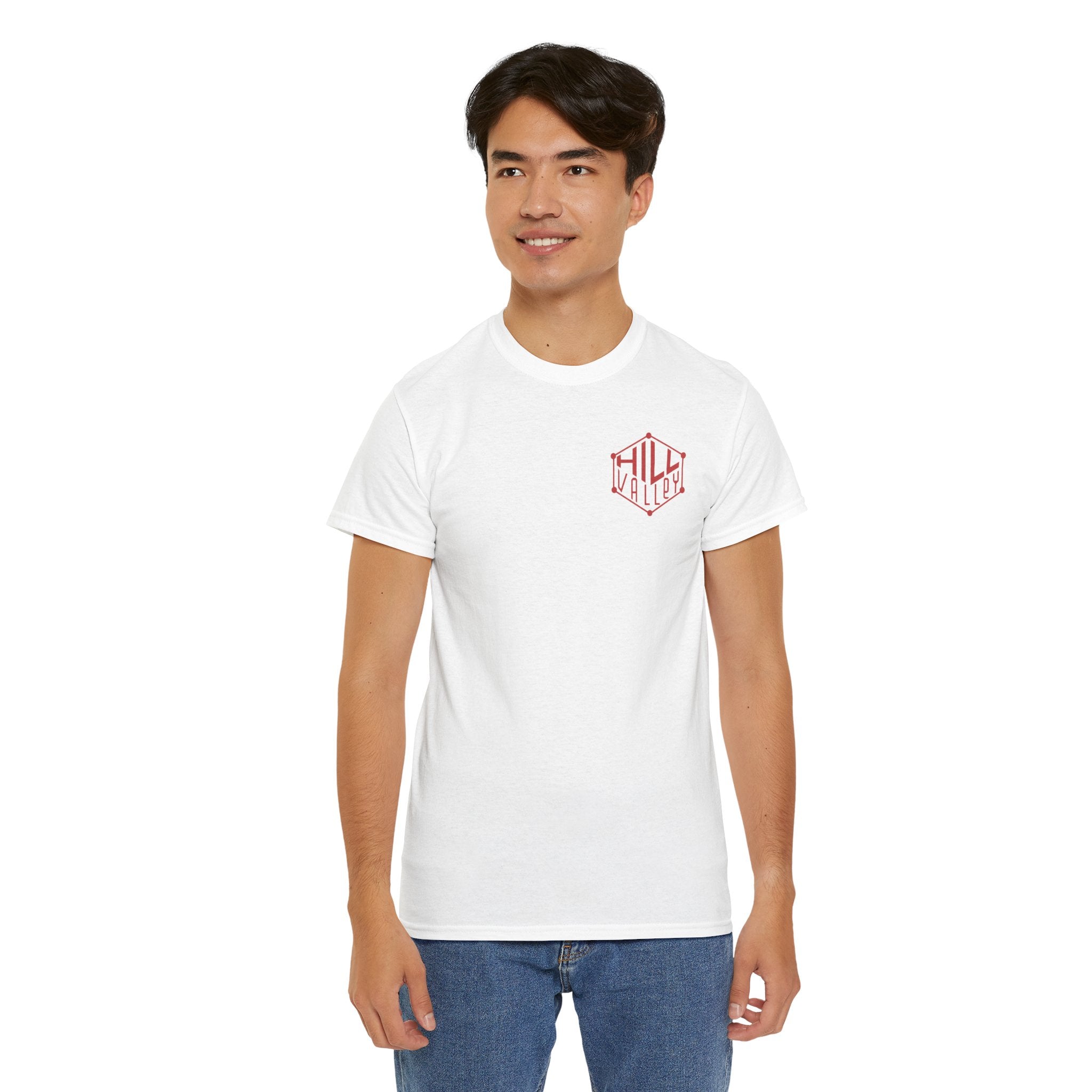 Hill Valley 2015 Public Works - Double Sided Print Logo Tee