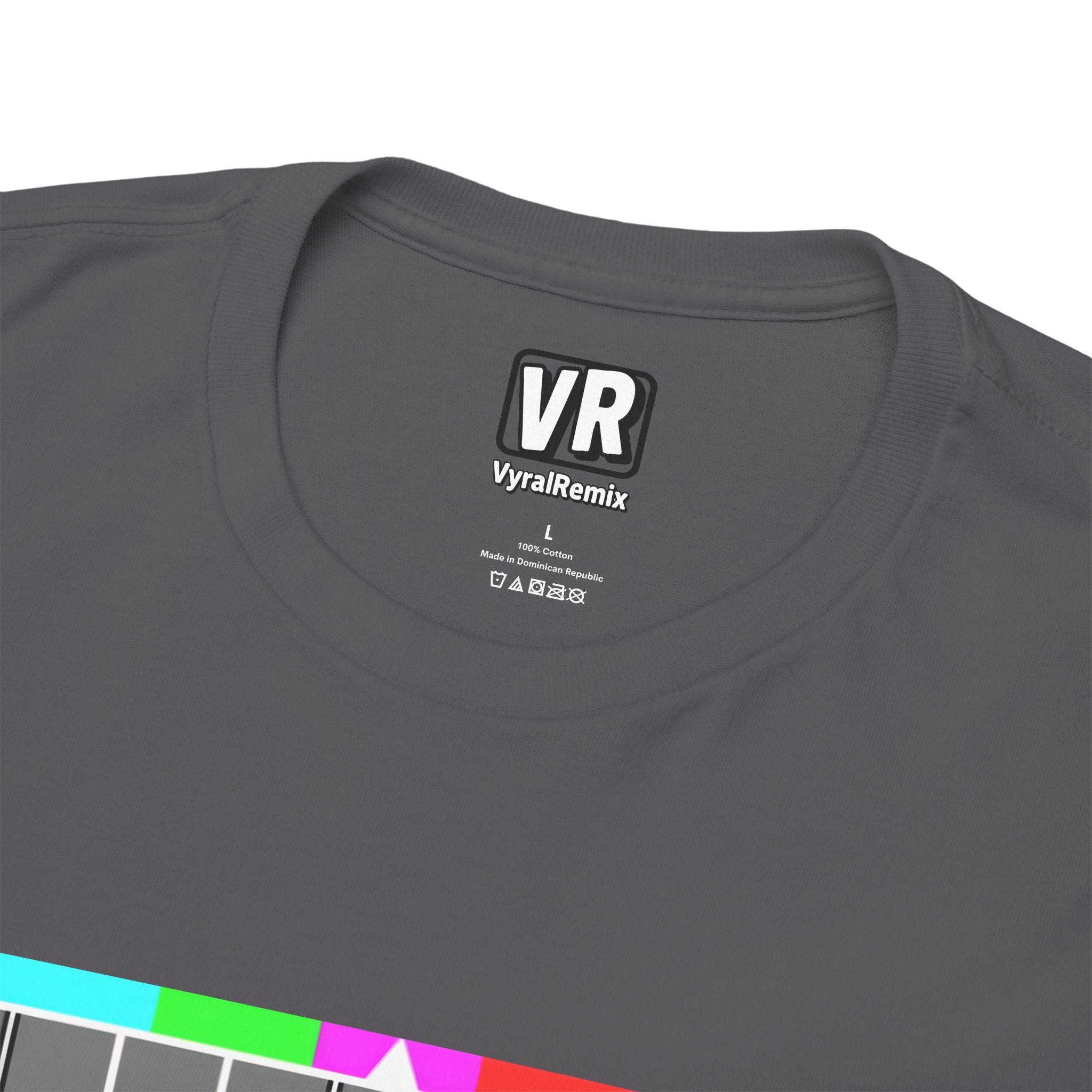 TV Test Pattern T-Shirt — Retro 1980s BBC Broadcast Graphic Tee