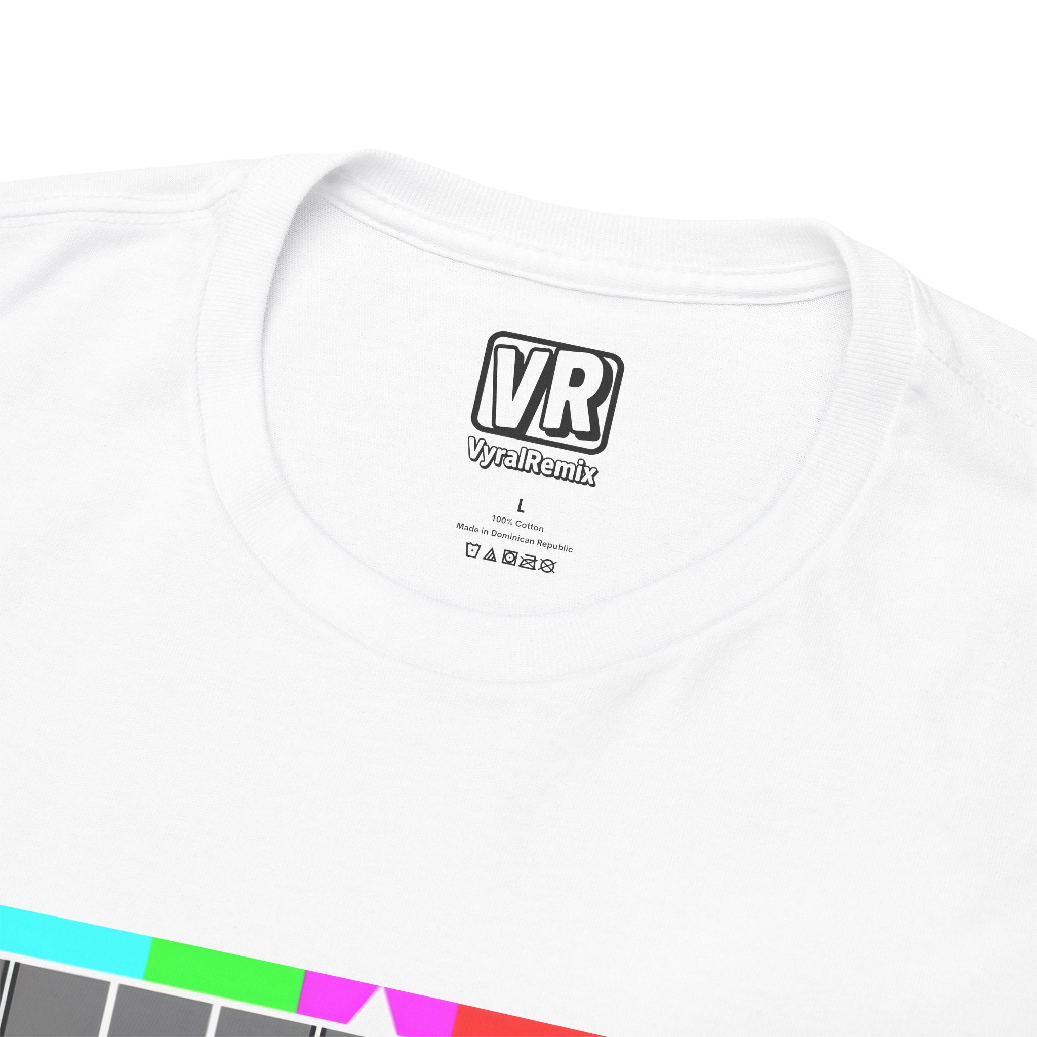 TV Test Pattern T-Shirt — Retro 1980s BBC Broadcast Graphic Tee