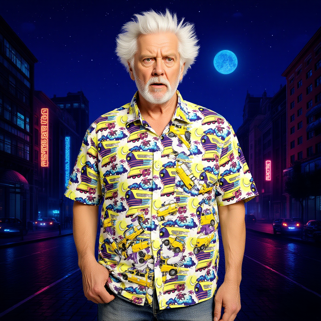 Doc Brown Train Shirt - Back to the Future