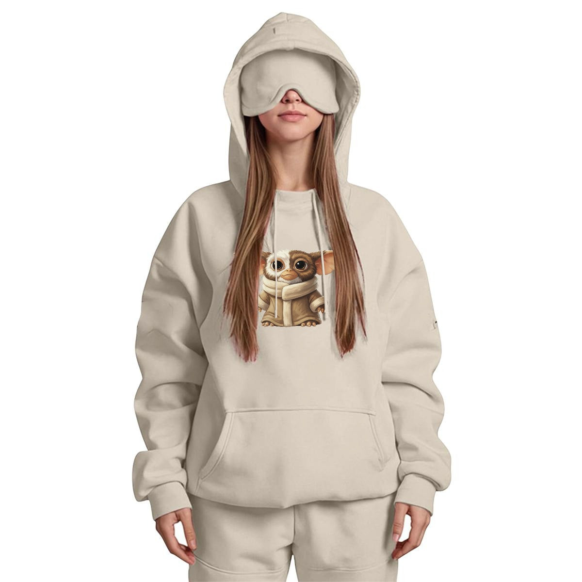 Grogwai Mashup Travel Nap Hoodie with Built-in Eye Mask