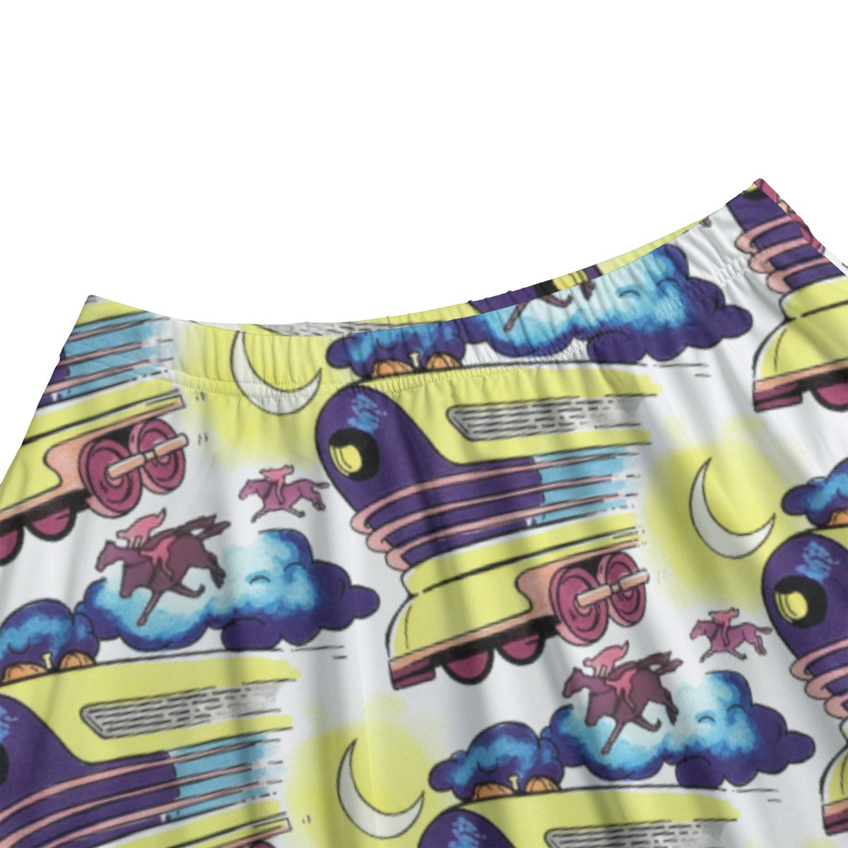 Doc Brown Train Shirt Pattern Midi Skirt