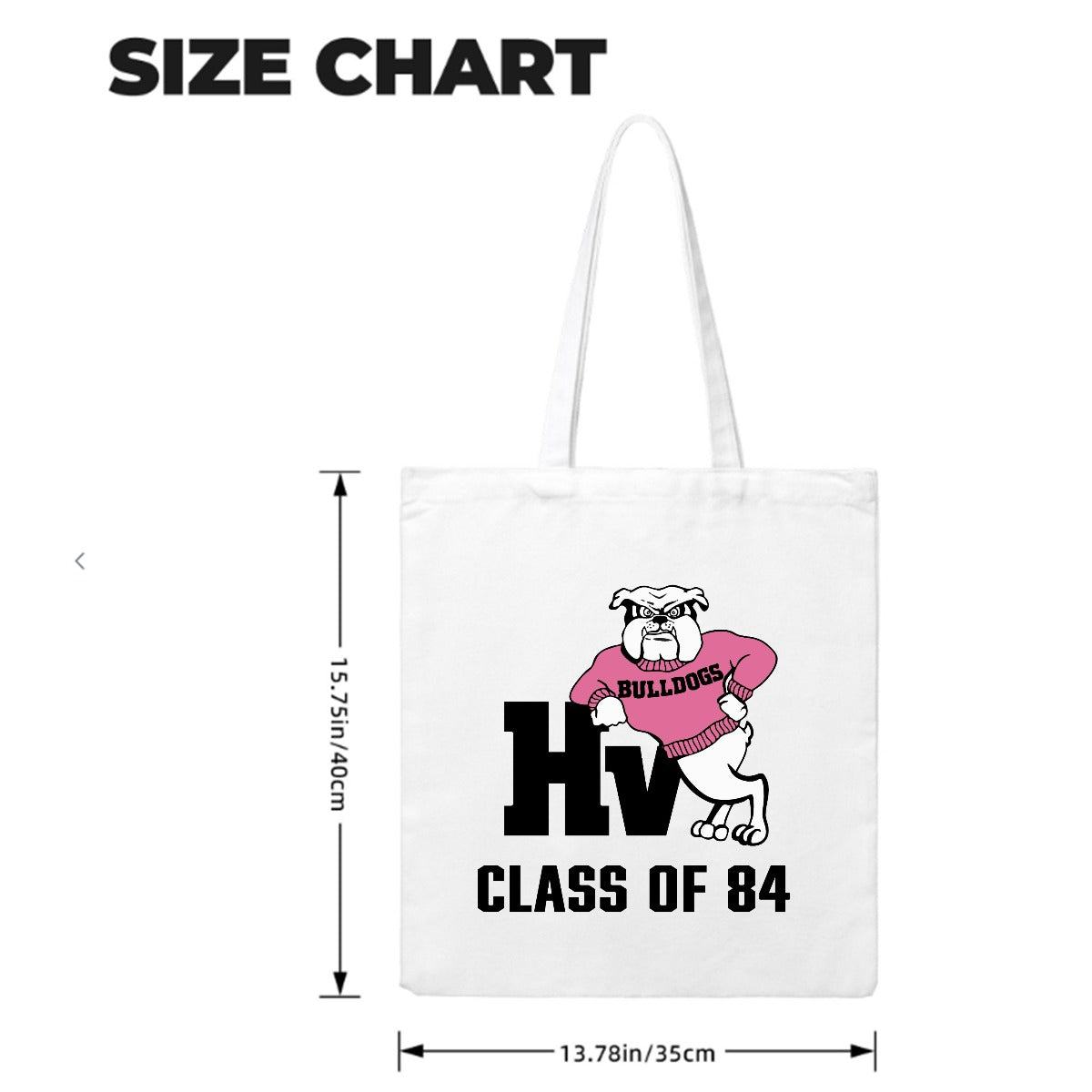 Hill Valley Bulldogs Cotton Canvas Tote Bag — Inspired by Back to the Future