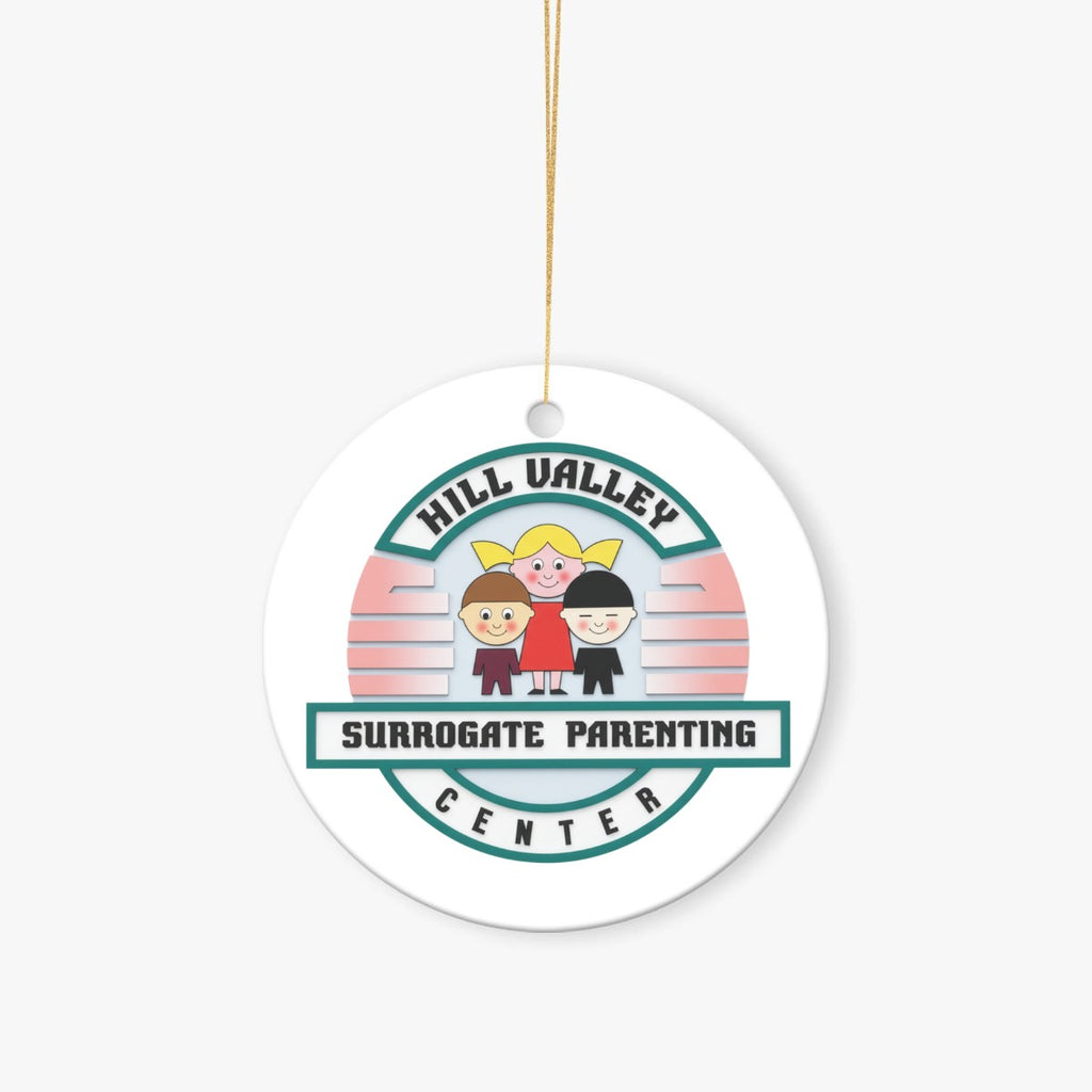 Surrogate Parenting Center Circular Ceramic Ornament - Hill Valley Holiday Decor Gift