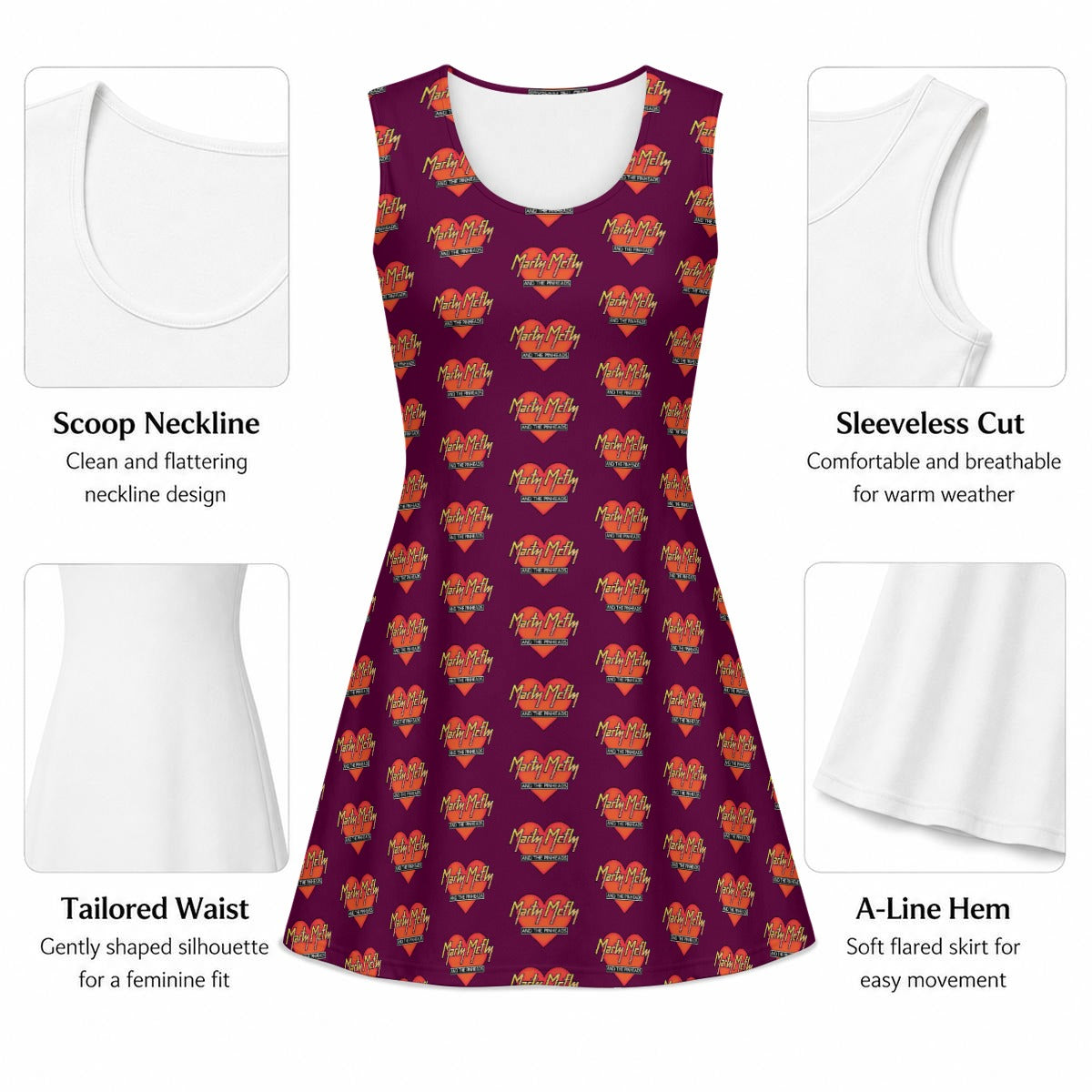 Marty and the Pinheads Purple Yoga Tank Dress