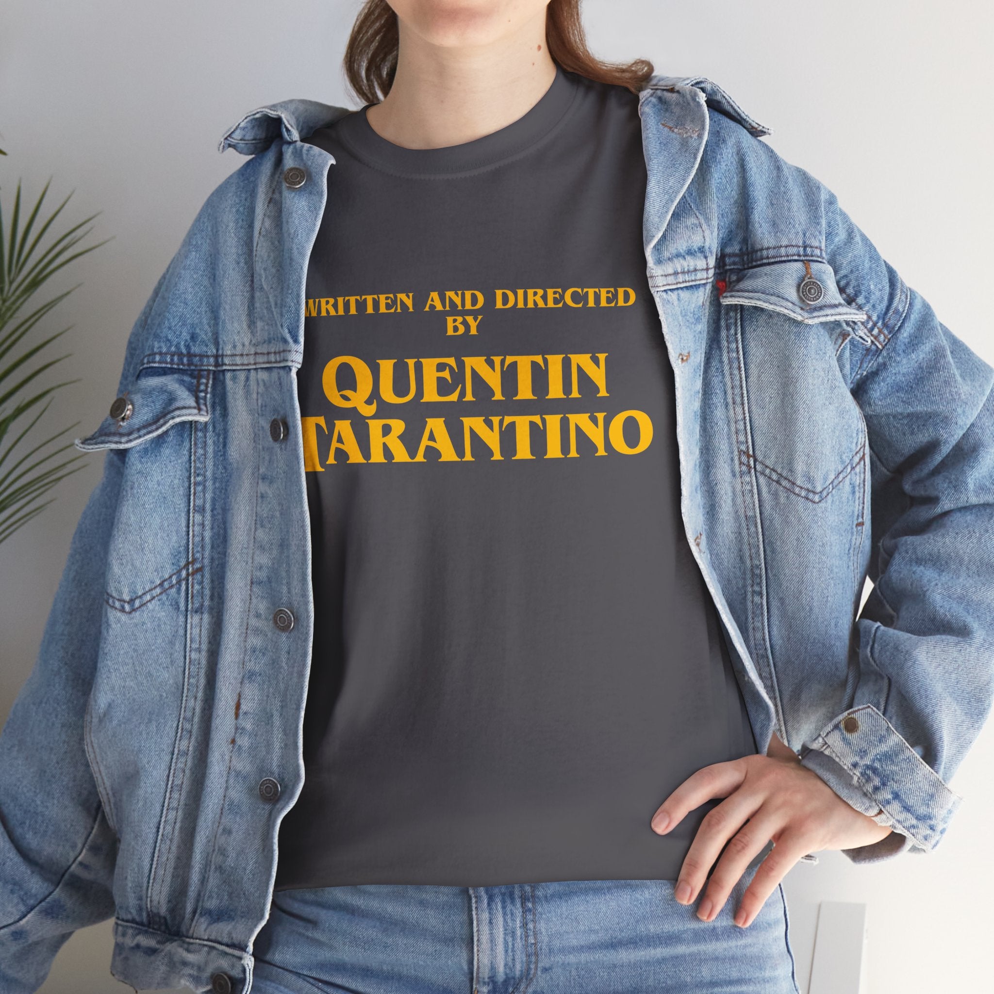 Movie Credit Tee — "Written and Directed by Quentin Tarantino"