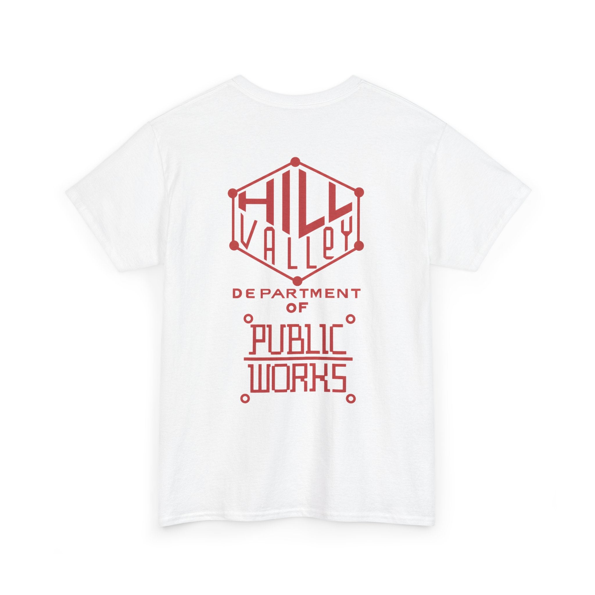 Hill Valley 2015 Public Works - Double Sided Print Logo Tee