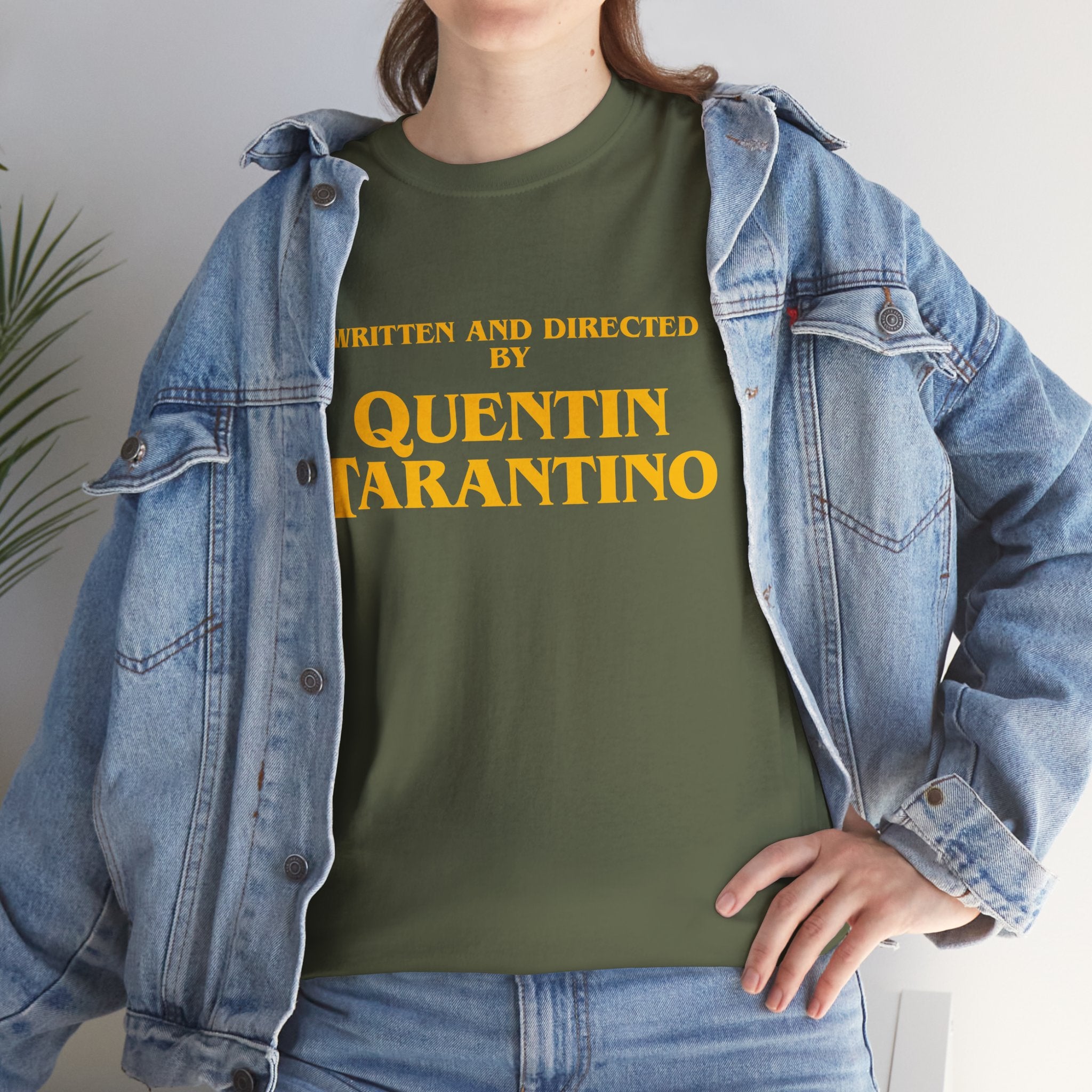 Movie Credit Tee — "Written and Directed by Quentin Tarantino"