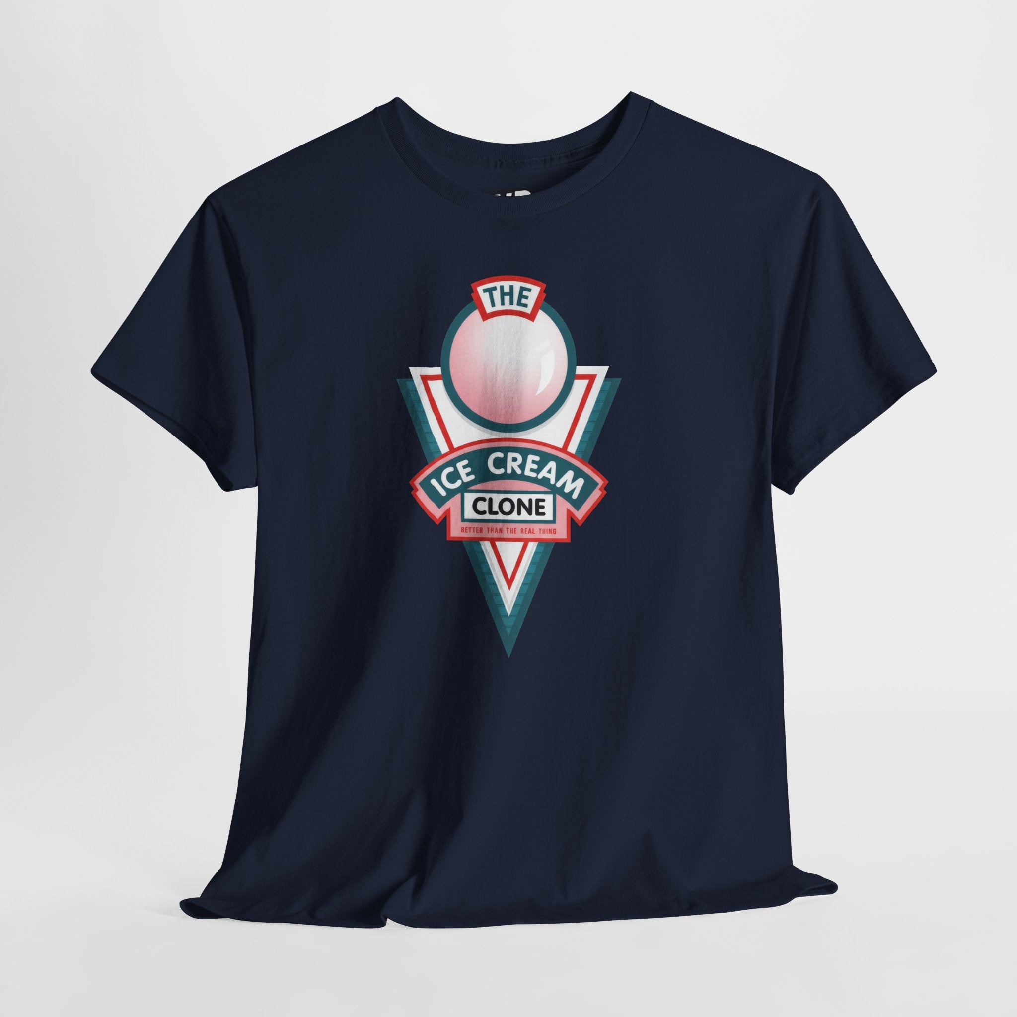 Hill Valley 2015 Ice Cream Clone Tee — Retro Scoop Logo T-Shirt