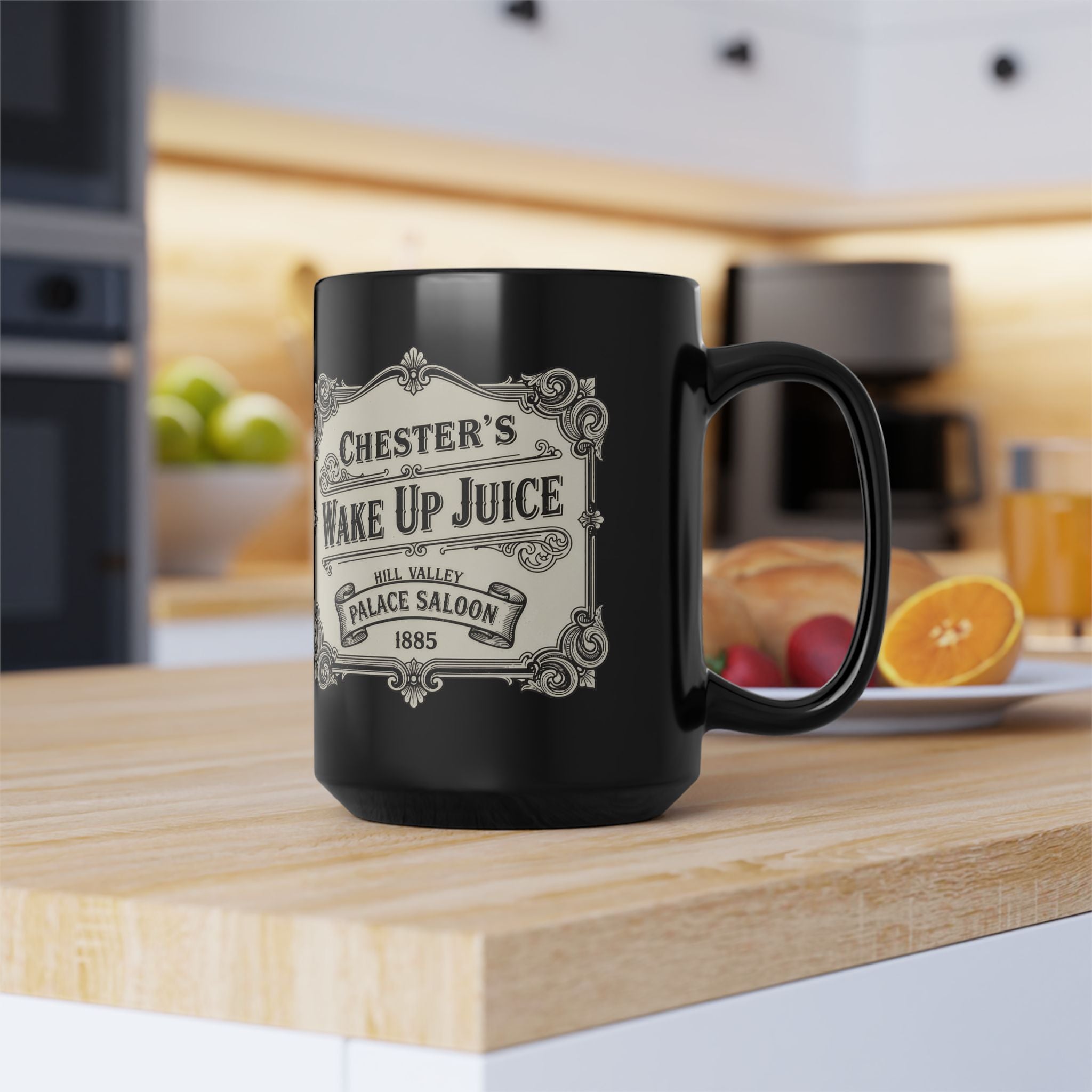 Wake Up Juice — Hill Valley Saloon 15oz Ceramic Coffee Mug