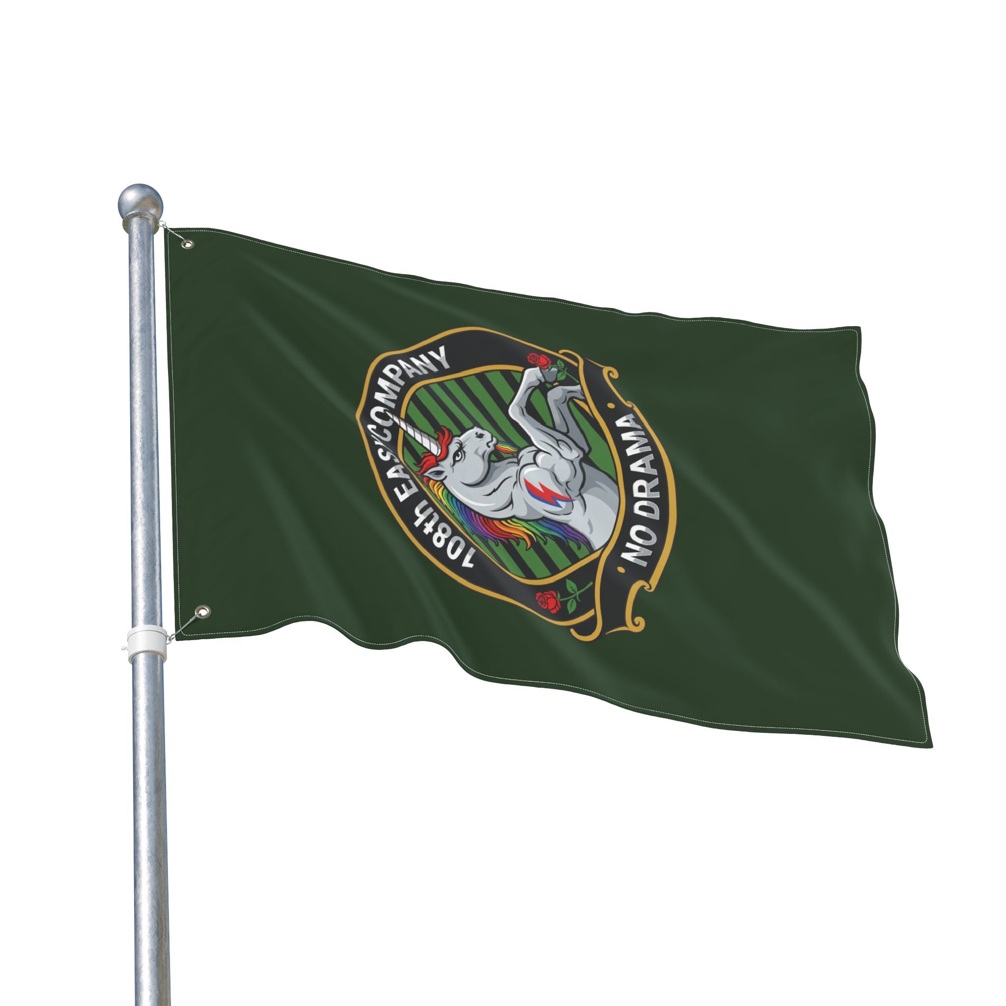 Vertical - Timbers Army - 108th Easy Company  Double-Sided Military Flag