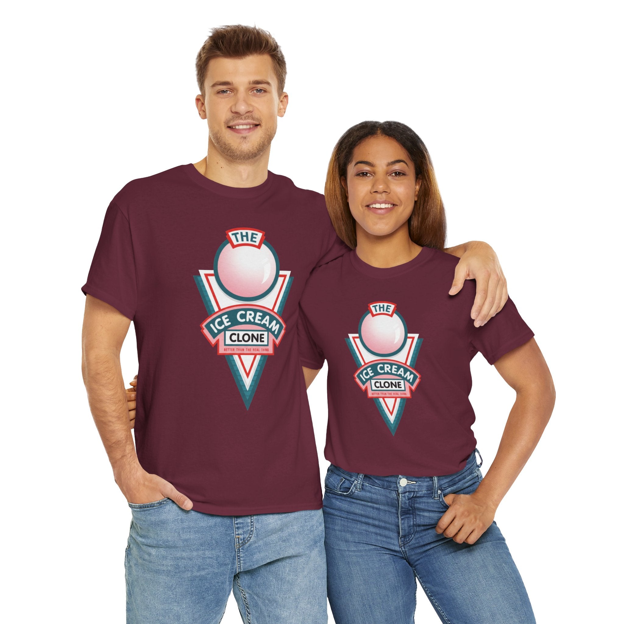 Hill Valley 2015 Ice Cream Clone Tee — Retro Scoop Logo T-Shirt