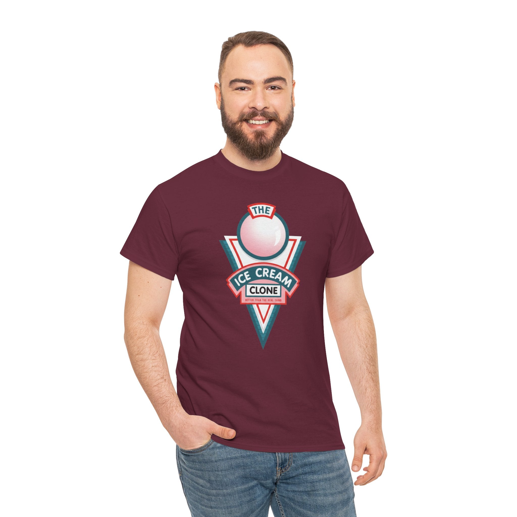 Hill Valley 2015 Ice Cream Clone Tee — Retro Scoop Logo T-Shirt